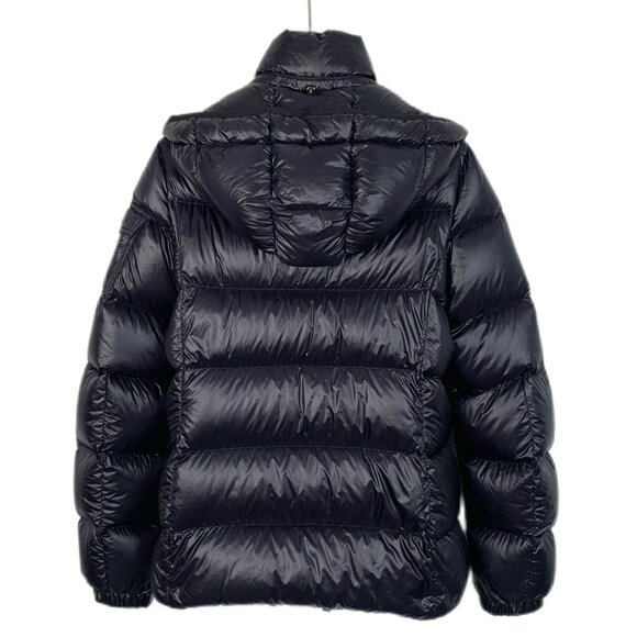 Moncler Berre Hooded Quilted Down Jacket Black Size 1/S Zipper Coat Premium Warm - Picture 2 of 8